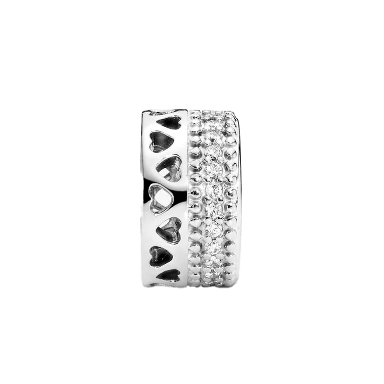 Clip Pandora Original para Mujer 797415CZ Colgante Espaciador de Corazones s925 2