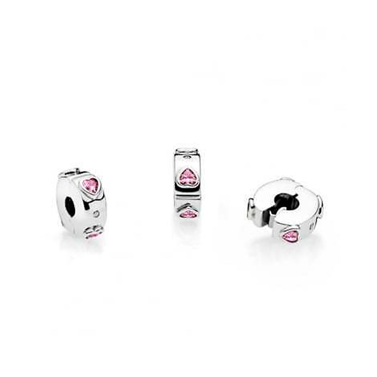 Clip Pandora Original para Mujer 796591FPC Sparklin Pink Herats s925 4