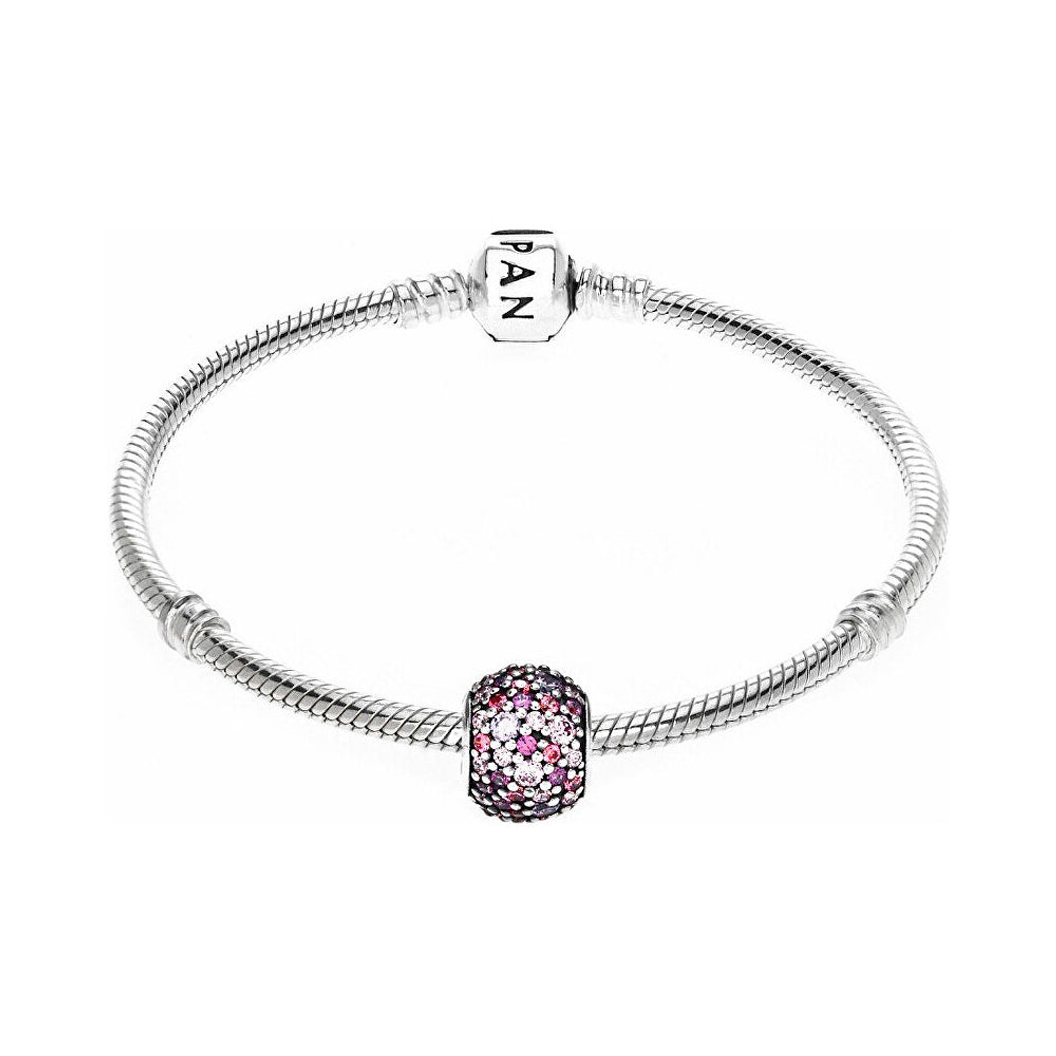 Charm Dije Pandora Original para Mujer 791261ACZMX Pave Ball Piedras Purpuras Plata s925 5