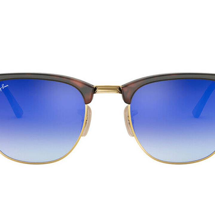 Lentes de Sol Ray Ban Clubmaster RB3016 990/7Q Color Azul degrade Talla 51mm 3