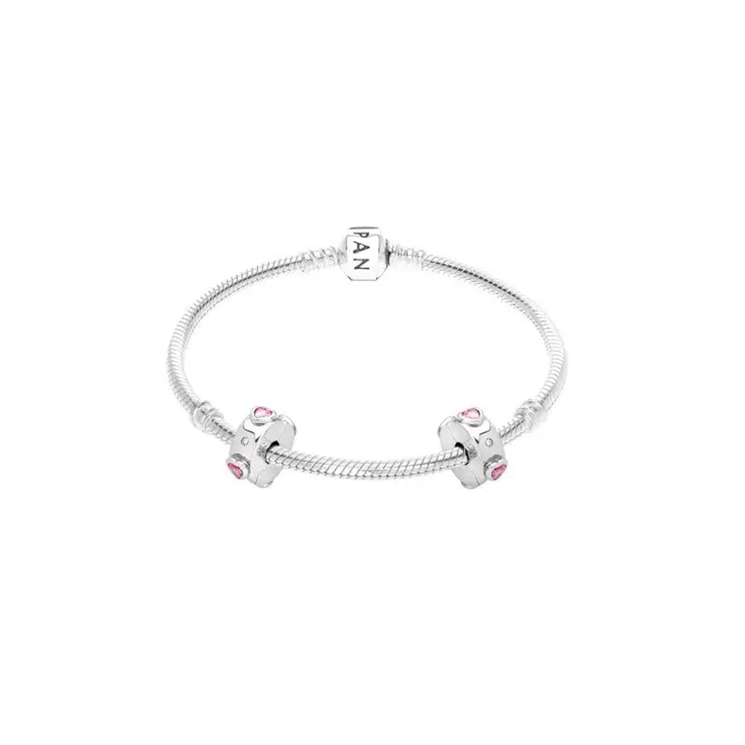 Clip Pandora Original para Mujer 796591FPC Sparklin Pink Herats s925 5