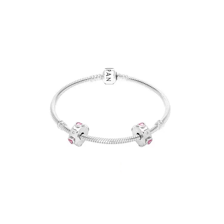 Clip Pandora Original para Mujer 796591FPC Sparklin Pink Herats s925 5