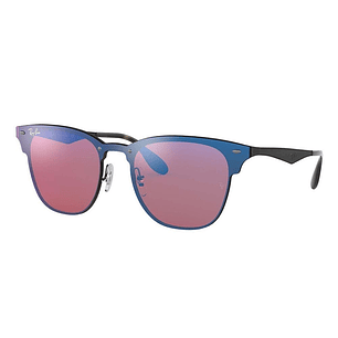 Lentes de Sol Ray Ban Blaze Clubmaster RB3576N 153/7V Color Negro con Lente Violeta