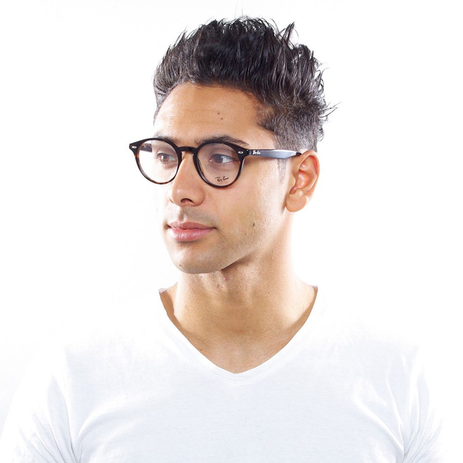 Montura de Lentes de Medida Ray Ban Round RB2180V2012 Color Marrón Talla 49mm 5