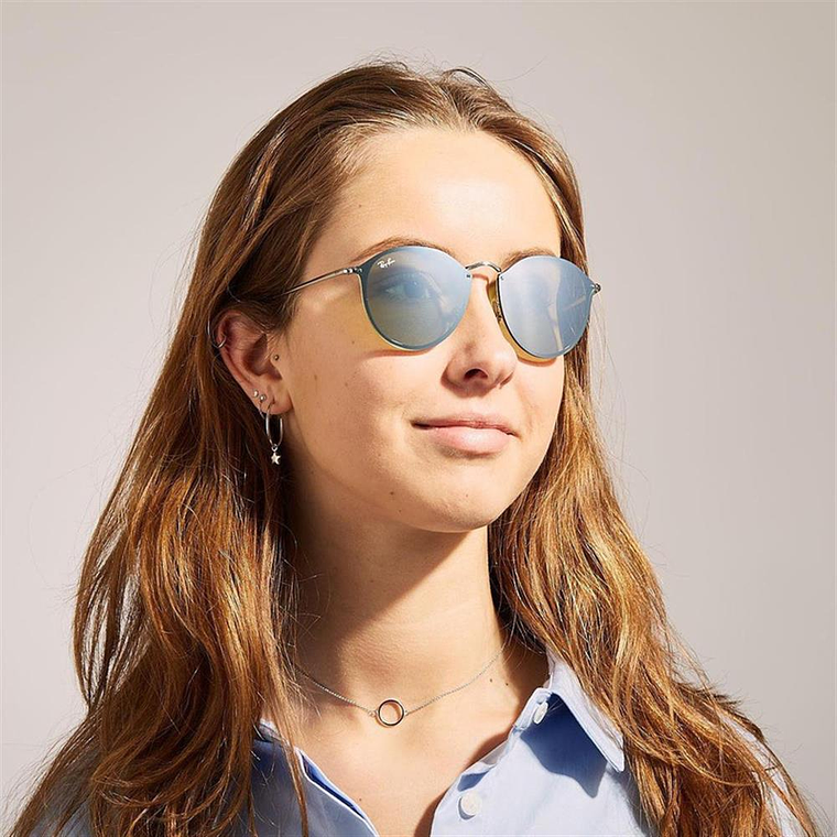 Lentes De Sol Ray Ban Blaze Round RB3574N  003/30 59mm Verde 5