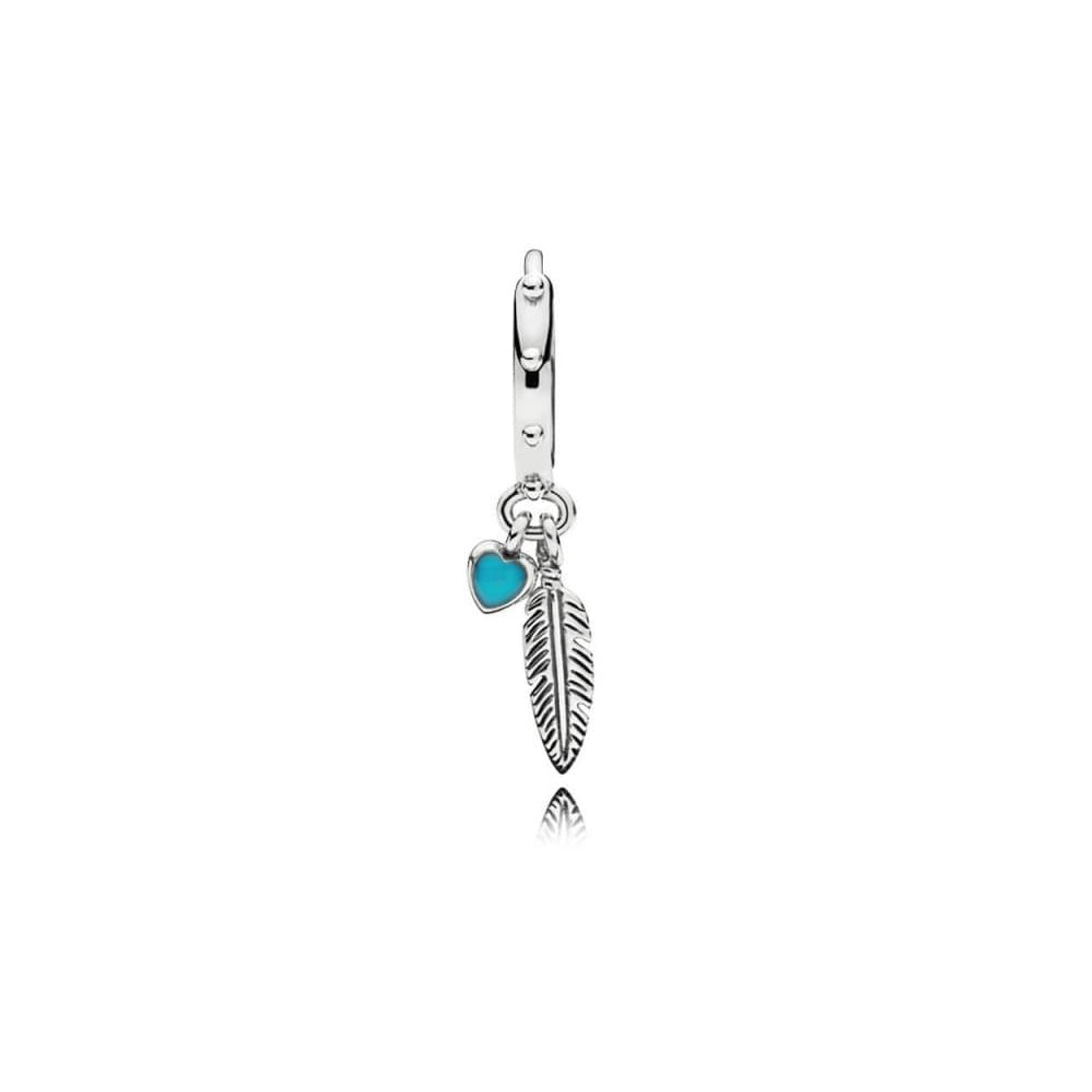 Aretes Pendientes Pandora Plumas Espirituales Boho Plateado 297205EN168 Plata 925 2