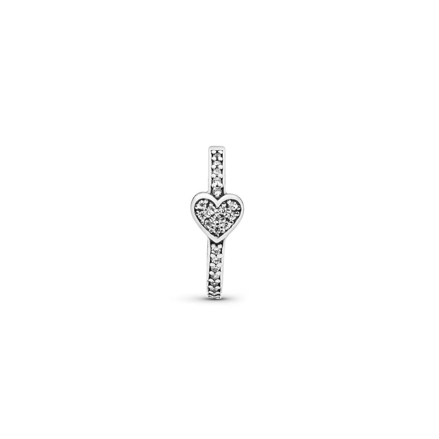 Aretes Pendientes Pandora Aro Pavé Corazón Seductor 297290CZ Plata 925 2