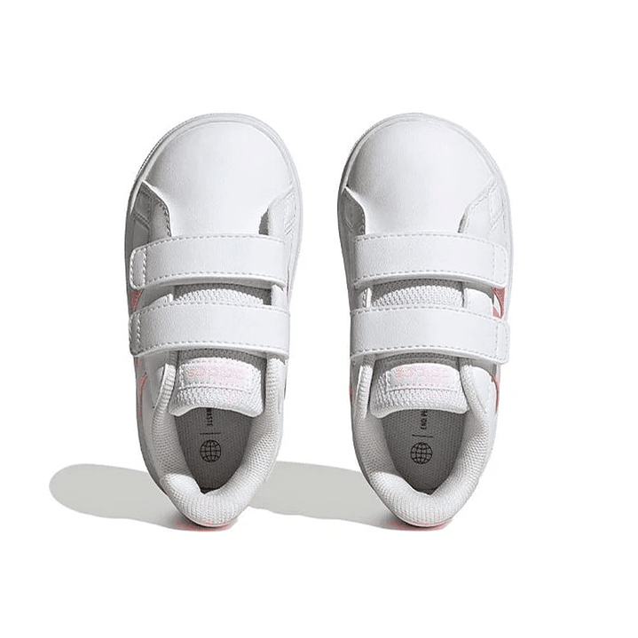 Zapatillas Adidas Grand Court 2.0 CFI IG2556 Color Blanco Para Niños 5