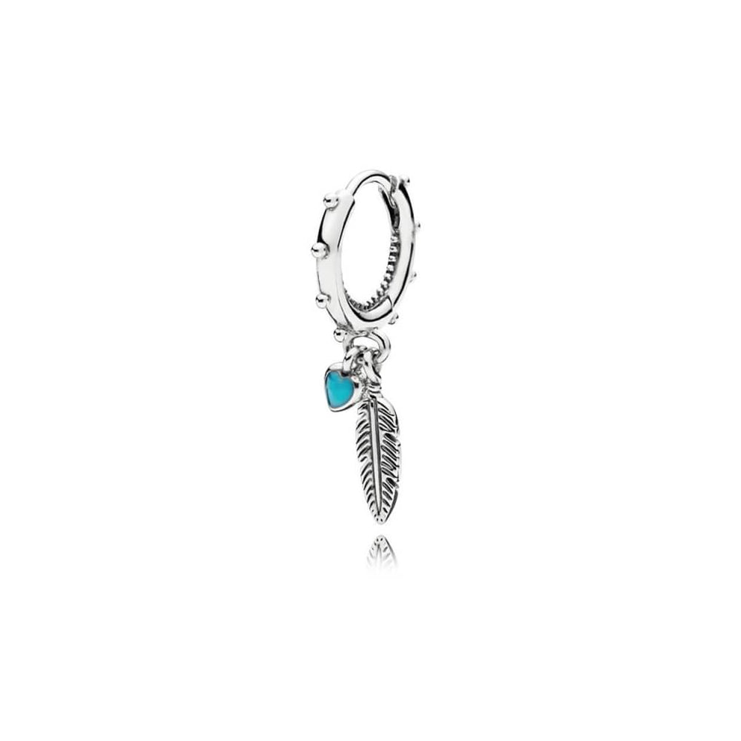 Aretes Pendientes Pandora Plumas Espirituales Boho Plateado 297205EN168 Plata 925 4