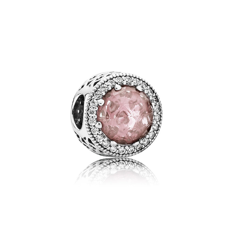 Charm Dije Pandora Original para Mujer 791725NBP Corazones Radiantes Rubor Rosa 1