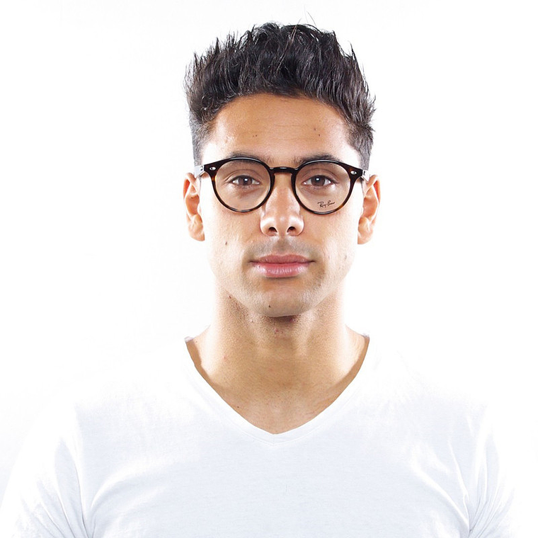 Montura de Lentes de Medida Ray Ban Round RB2180V2012 Color Marrón Talla 49mm 7