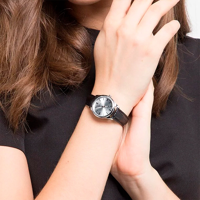 Reloj Anaologo Casio Original LTP-V005L-7A para Mujer en Acero Fondo Blanco y Correa Negra 5