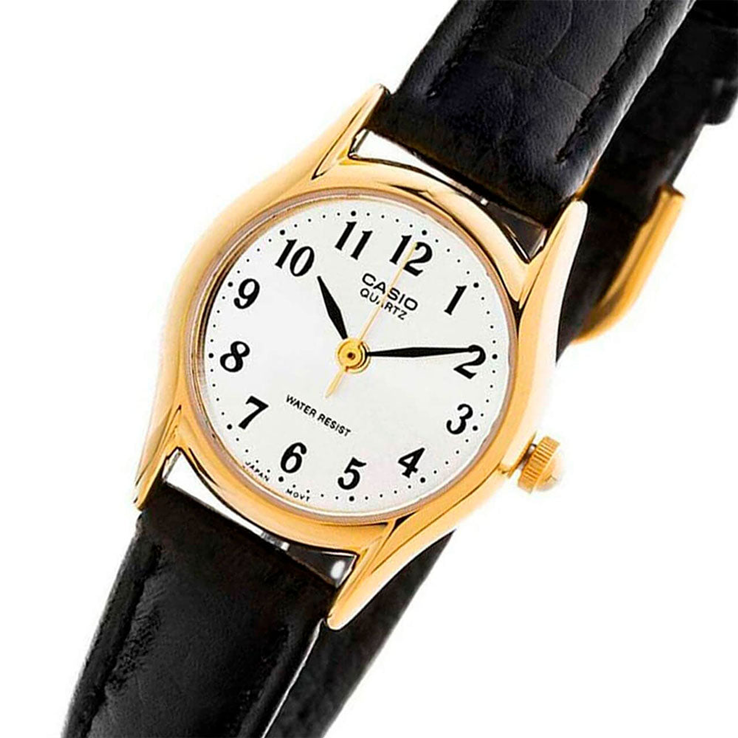 Reloj Analogo Casio Original LTP-1094Q-7B1 para Mujer en Acero Dorado y Correa Negra 3