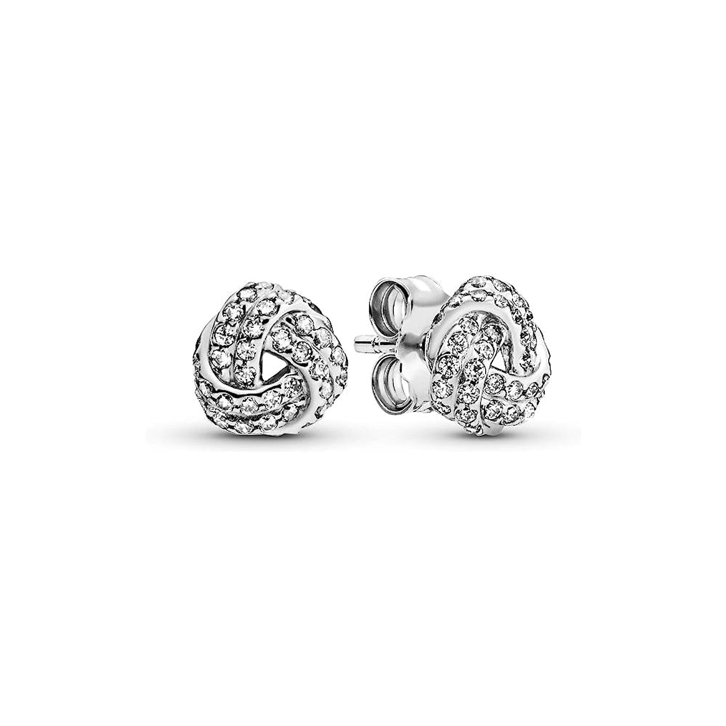 Aretes Pendientes Pandora Nudo Brillante Del Amor 290696CZ Plata 925 1