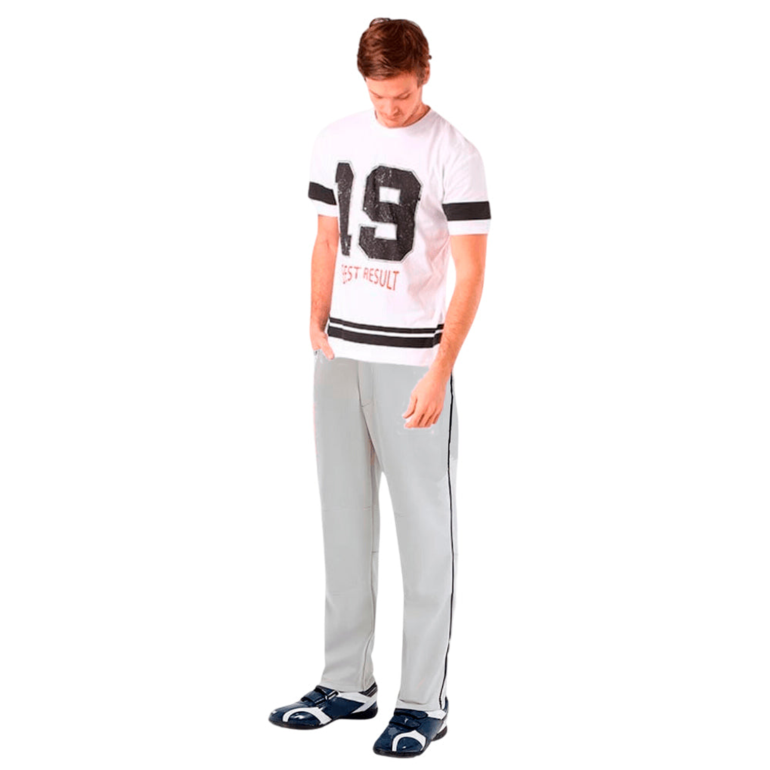 Pantalon Baleaf Color Blanco con Negro Para Hombre Talla L 2