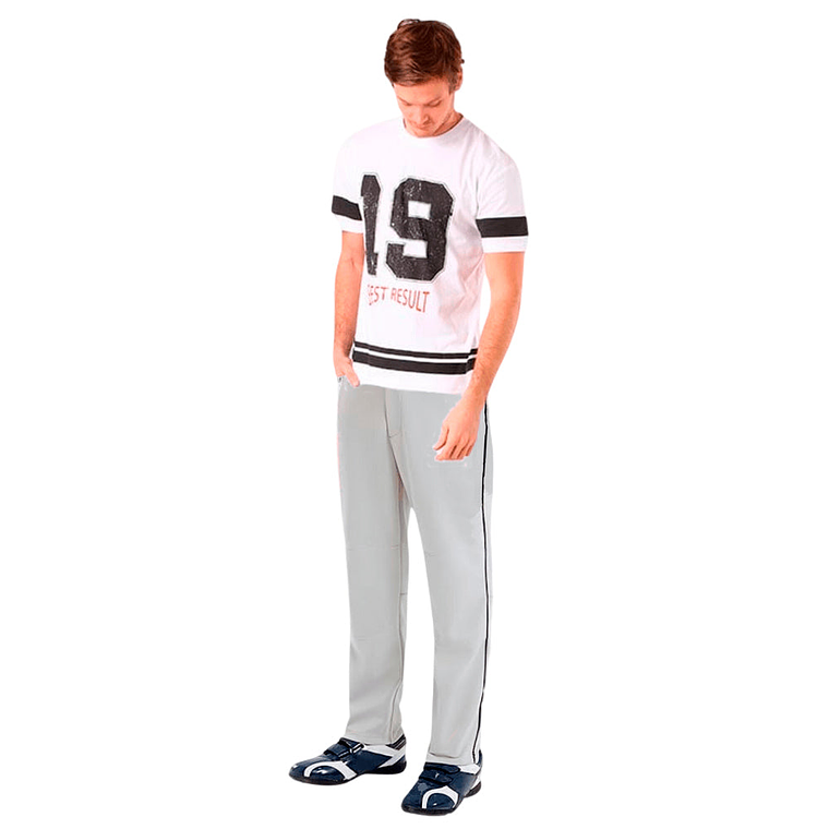 Pantalon Baleaf Color Blanco con Negro Para Hombre Talla L 2