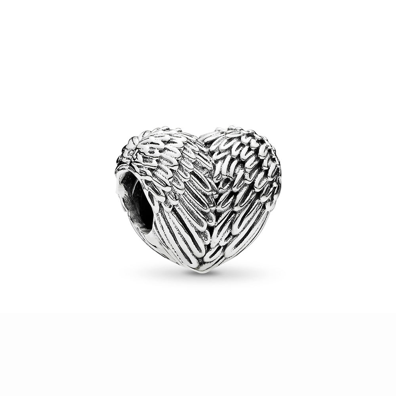 Charm Dije Pandora Original para Mujer 791751 Corazon de Plumas Plata s925 1