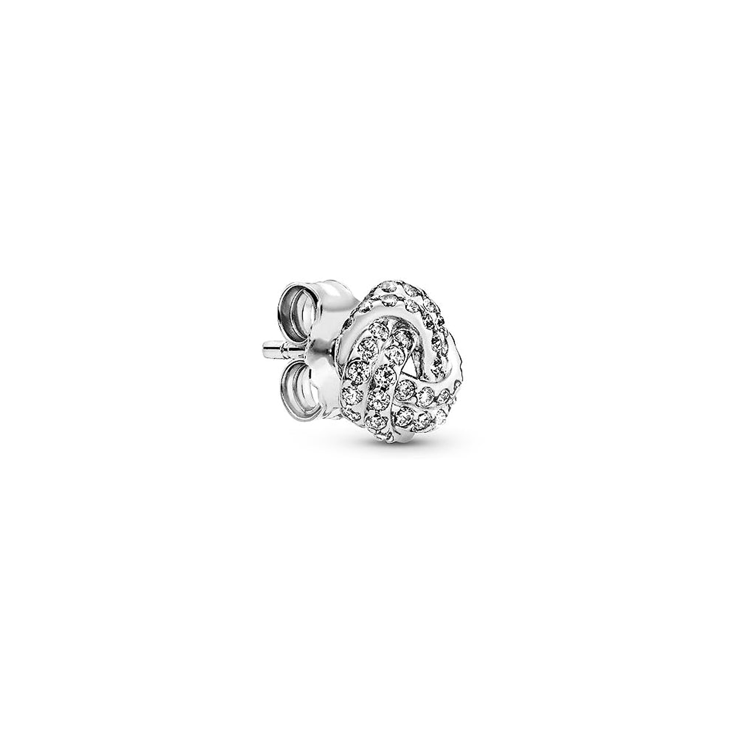 Aretes Pendientes Pandora Nudo Brillante Del Amor 290696CZ Plata 925 3