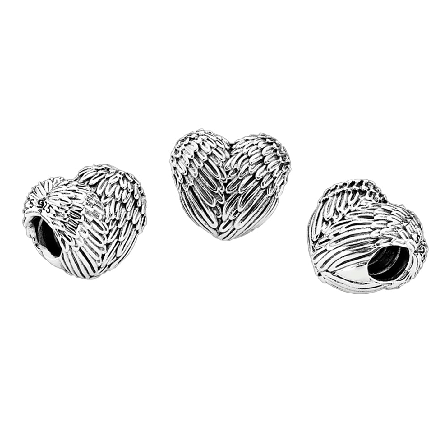 Charm Dije Pandora Original para Mujer 791751 Corazon de Plumas Plata s925 2