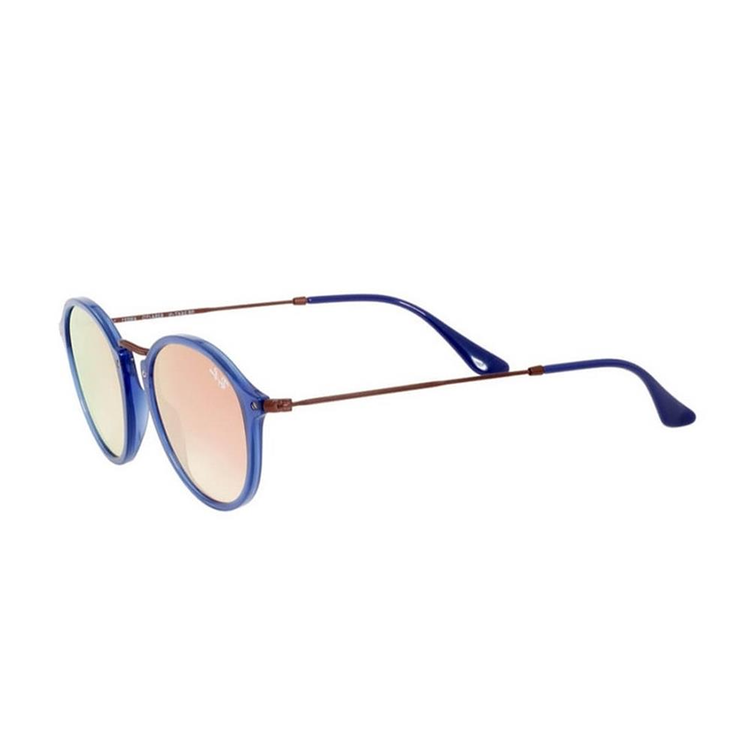 Lentes de Sol Ray Ban Round Icon Flat RB2447N 6254/7O Color Azul Talla 49mm 2