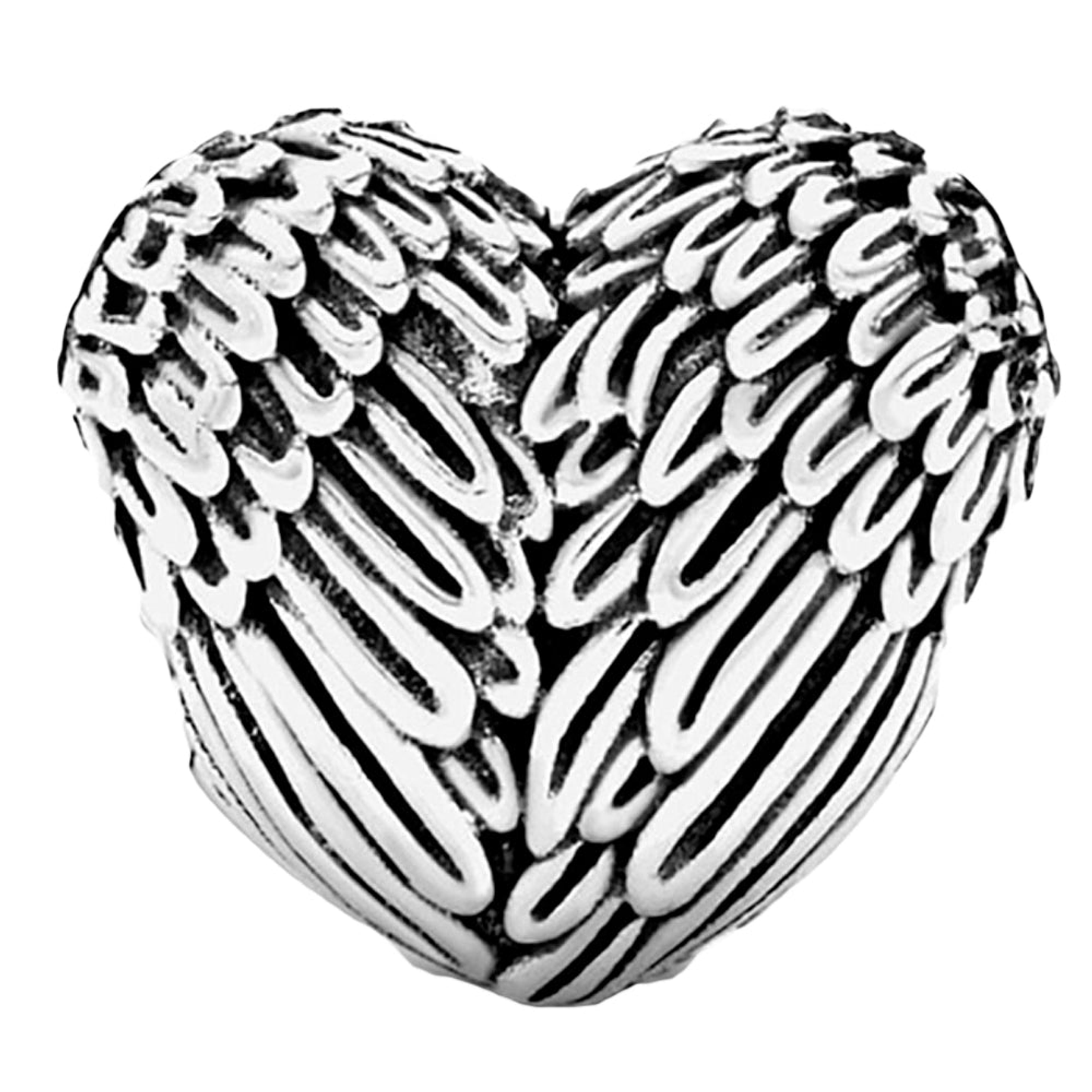 Charm Dije Pandora Original para Mujer 791751 Corazon de Plumas Plata s925 3