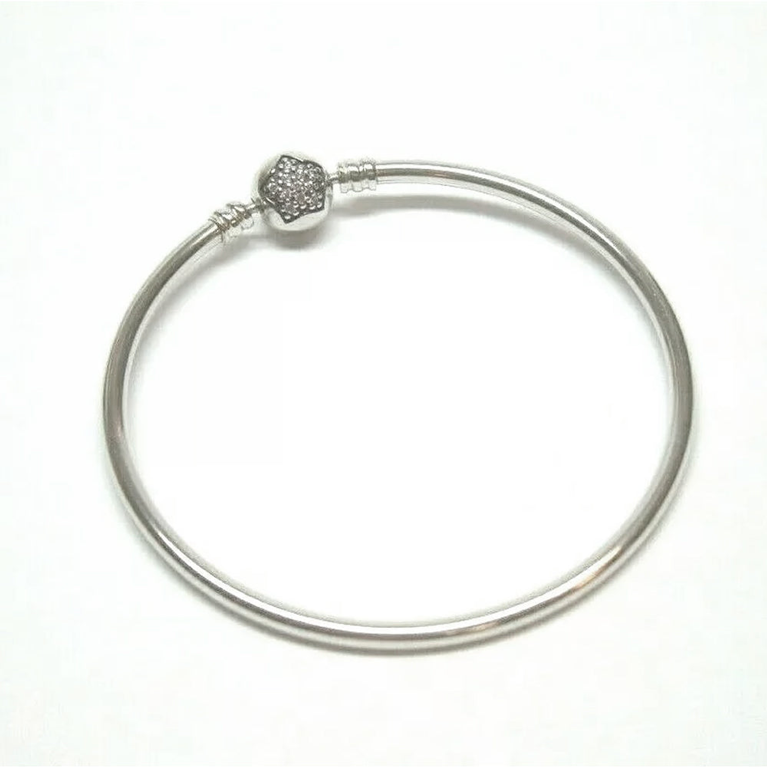 Pulsera Brazalete Liso Pandora Estrella Reluciente 590720CZ Plata 925 Talla 18cm 3