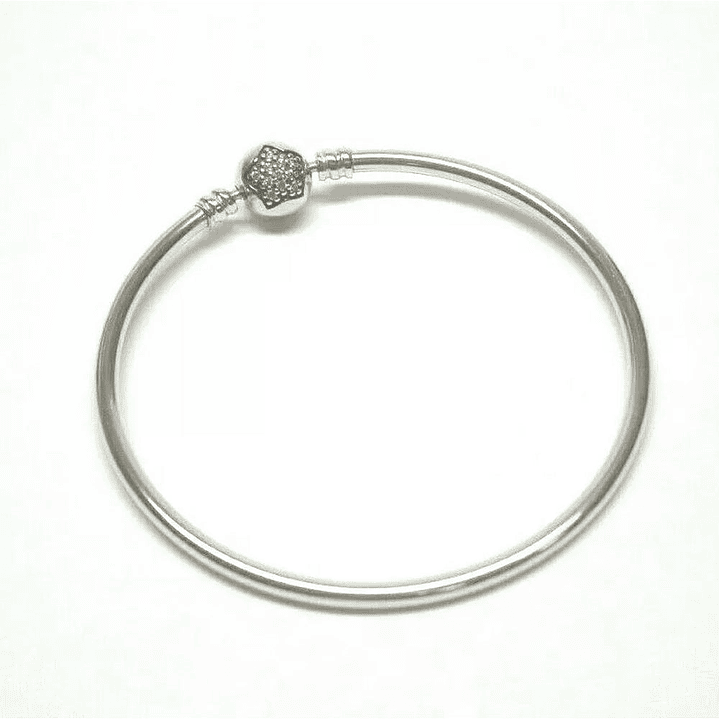 Pulsera Brazalete Liso Pandora Estrella Reluciente 590720CZ Plata 925 Talla 18cm 3