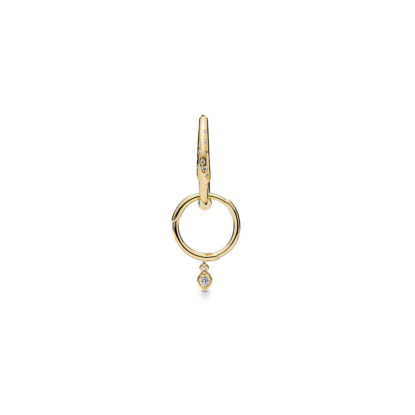 Aretes Pendientes Pandora de Aro con Forma de Corazon 267927CZ Chapado en Oro 18K 2