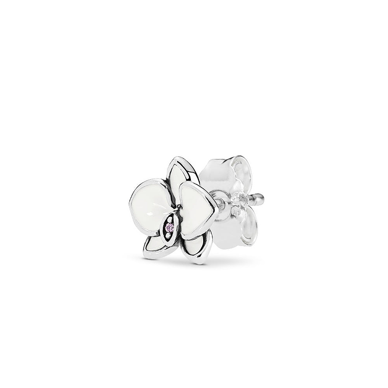 Aretes Pendientes Pandora Orquidea Blanca y Detalle en Circonita 290749EN12 Plata 925 3