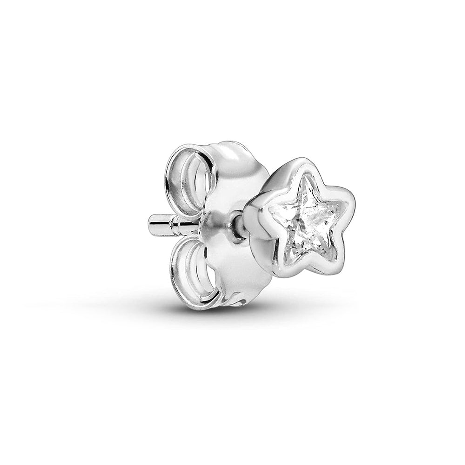 Aretes Pendientes Pandora Tipo Topo Estrella Brillante 290597CZ Plata 925 3