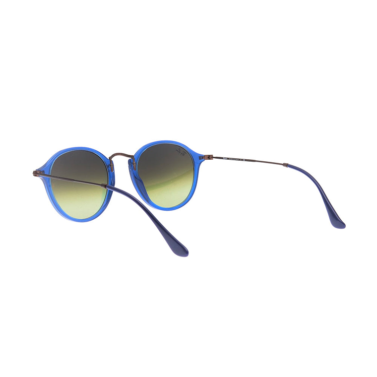 Lentes de Sol Ray Ban Round Icon Flat RB2447N 6254/7O Color Azul Talla 49mm 4