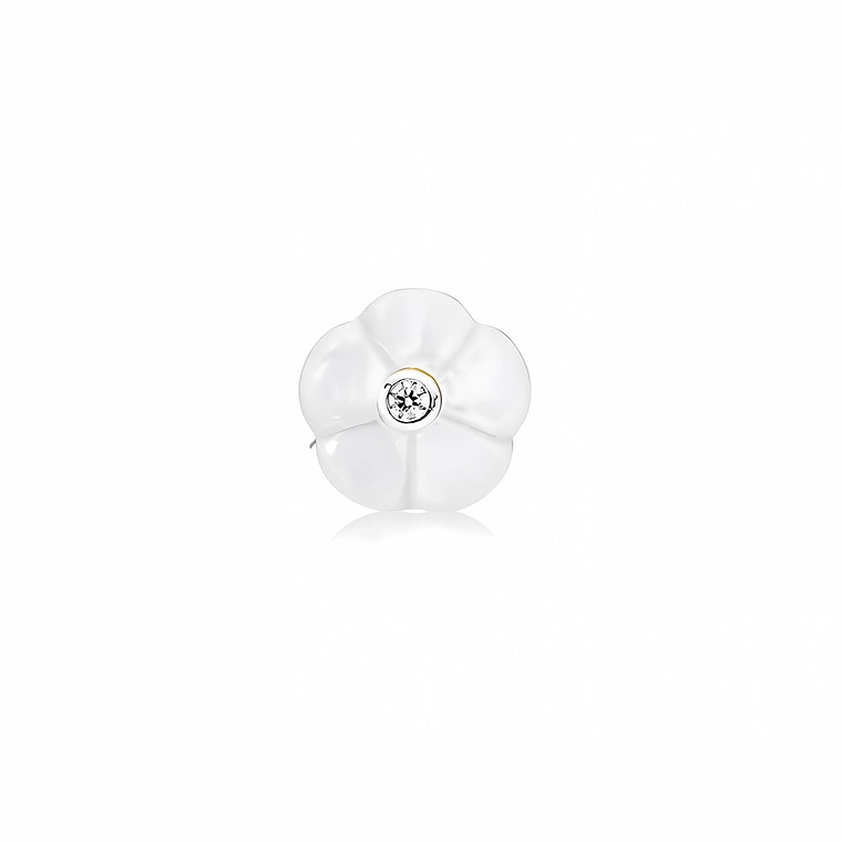 Aretes Pendientes Pandora Tipo Topo Flor Blanca Luminosa 290698MOP Plata 925 4