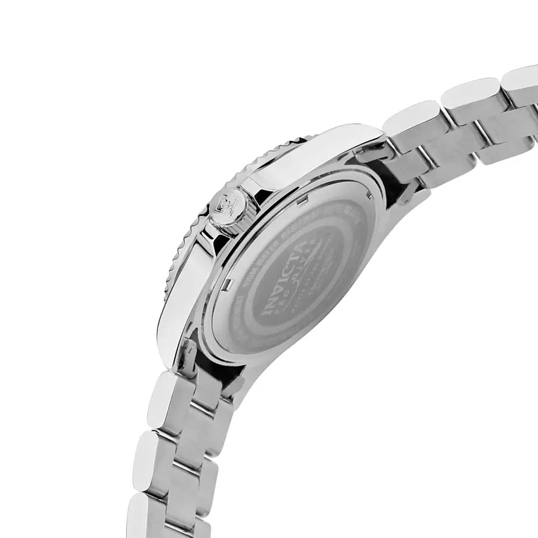 Reloj Análogo Invicta Original 44708 Pro Diver Hombre Acero Plateado Azul y Rojo 3