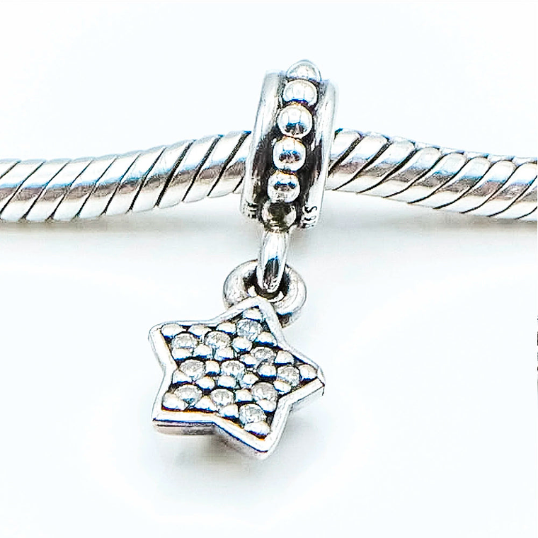Charm Colgante Pandora Original para Mujer 791024CZ Estrella Pave s925 4