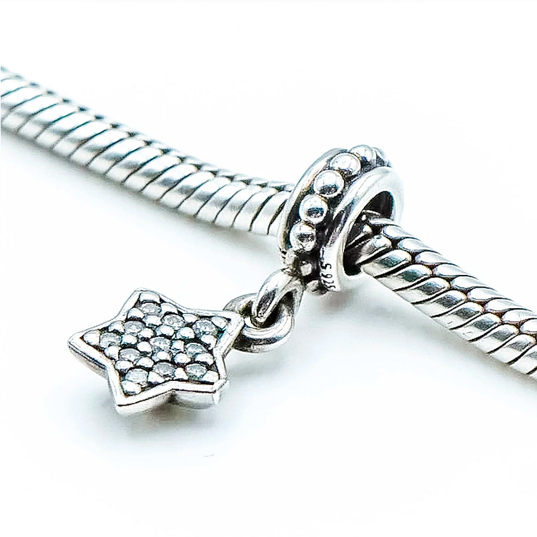 Charm Colgante Pandora Original para Mujer 791024CZ Estrella Pave s925 5
