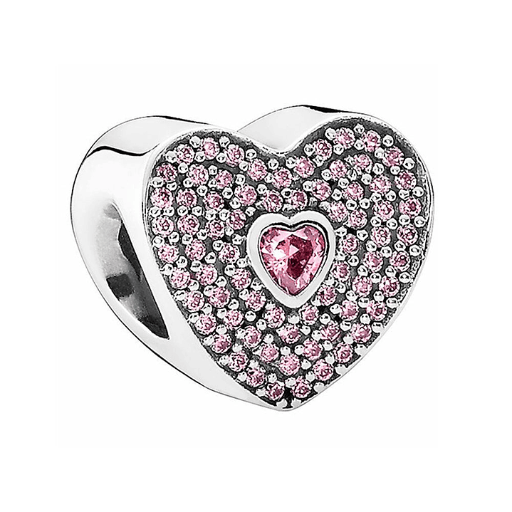 Charm Dije Pandora Original para Mujer 791555CZS Amor Rosa Heart Plata s925 1