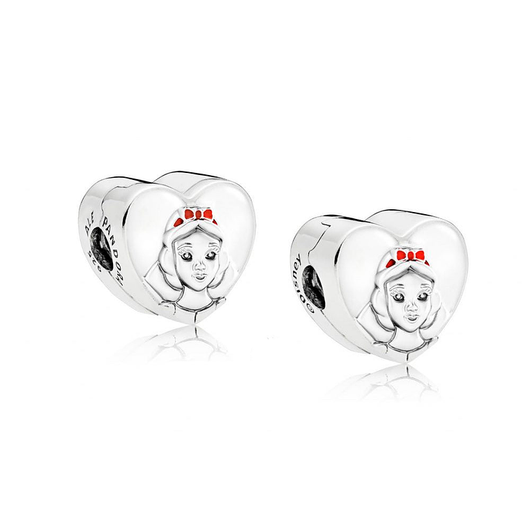 Clip Pandora Original para Mujer 797165ENMX Disney Blanca Nieves Corazón Vintage Plata s925 4