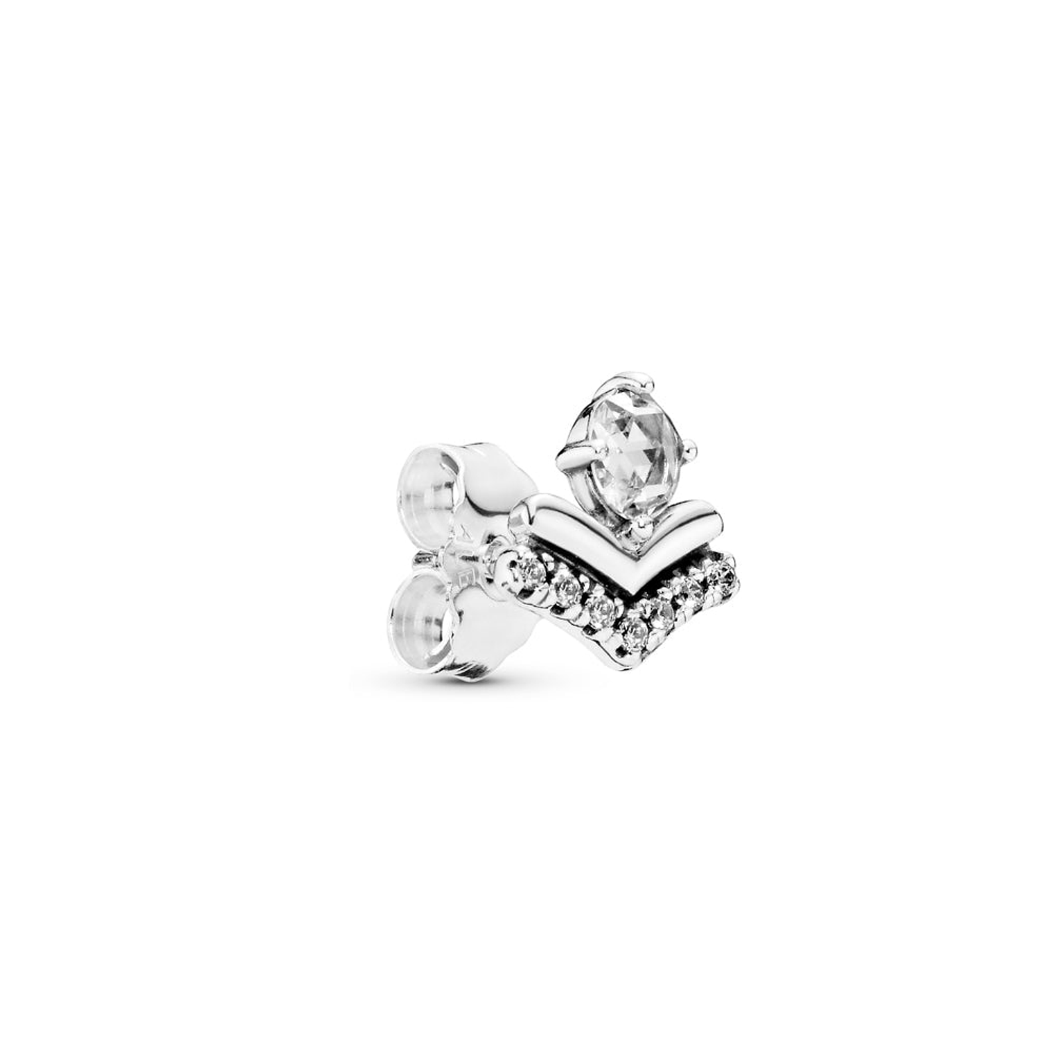 Aretes Pendientes Pandora Tipo Topo Espoleta Con Circonita 297787CZ Plata 925 3