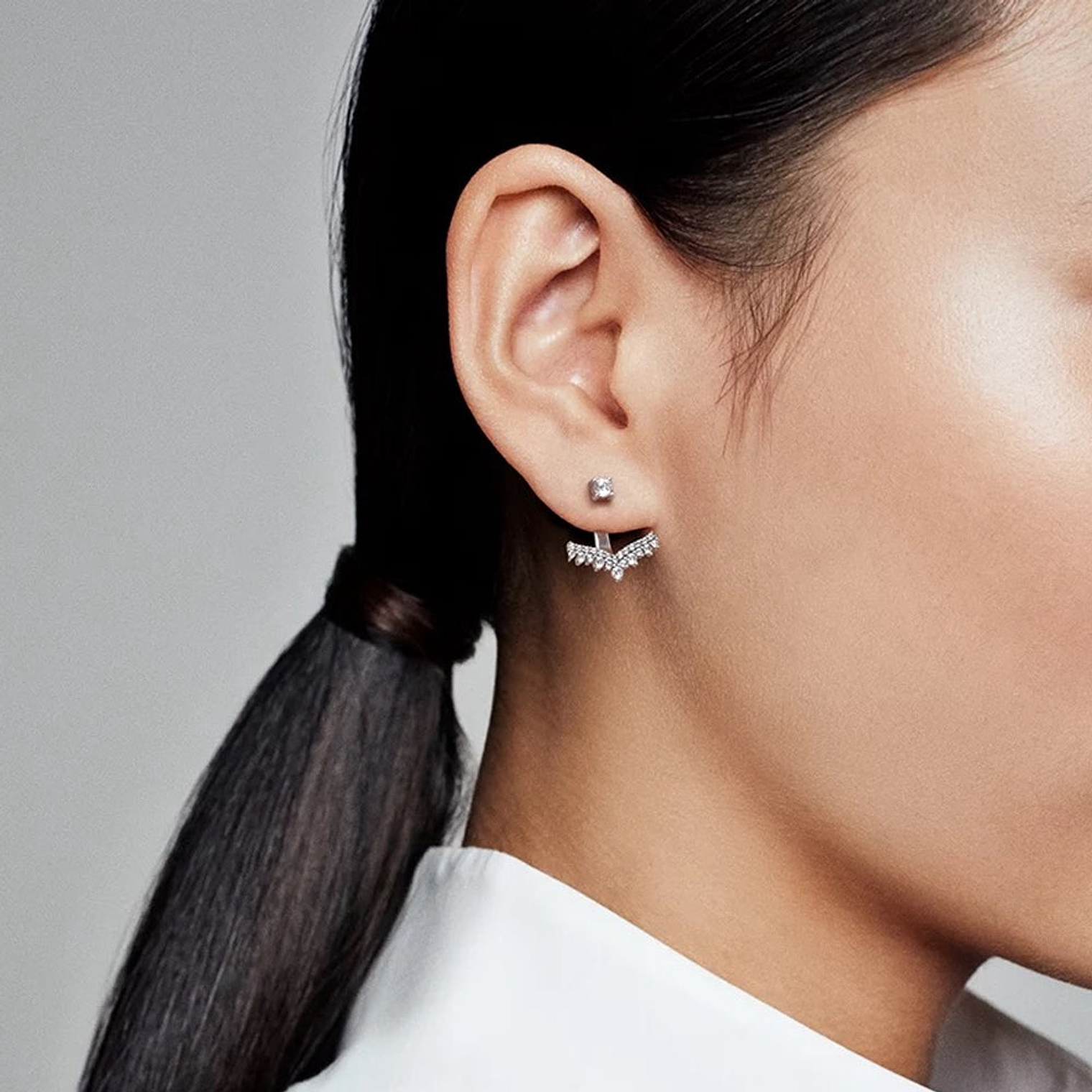 Aretes Pendientes Pandora Tiara Deseo de Princesa y Circonitas Cubicas 297739CZ Plata 925 5