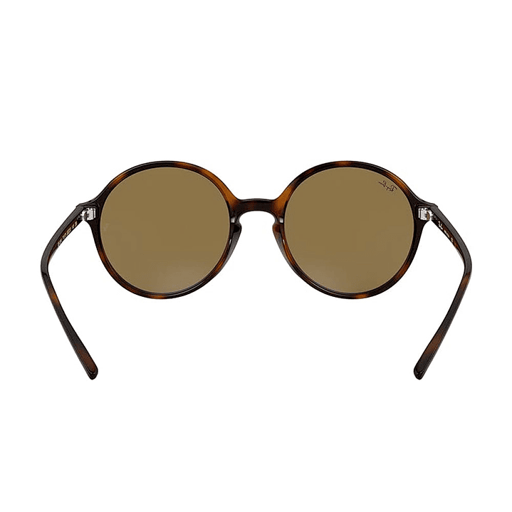 Lentes de Sol Ray Ban RB4304 710/73 Round Unisex Color Marron Habana Talla 53mm 4