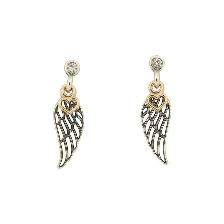 Aretes Pendientes Pandora Alas de Amor y Orientacion 290583CZ Plata 925 1