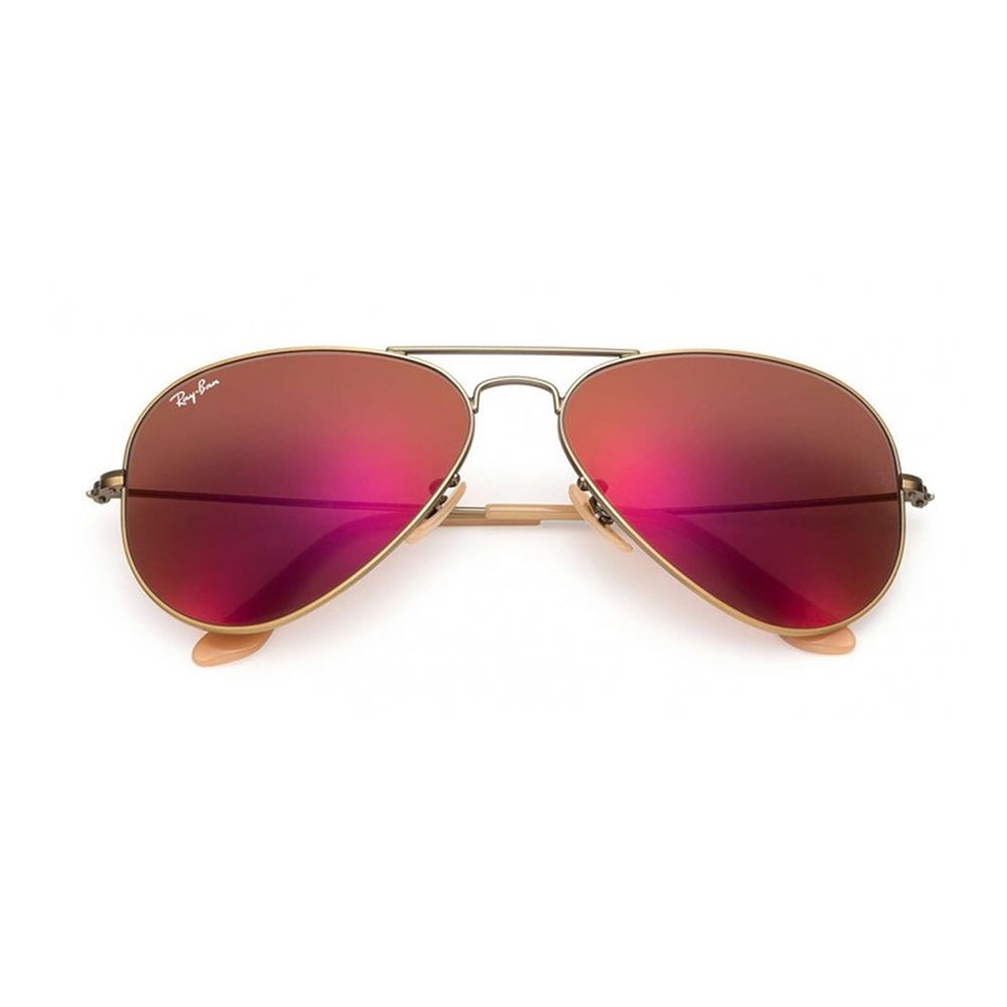 Lentes de Sol Ray Ban Aviador RB3025 167/2K Unisex Rosado Espejado 58mm 4