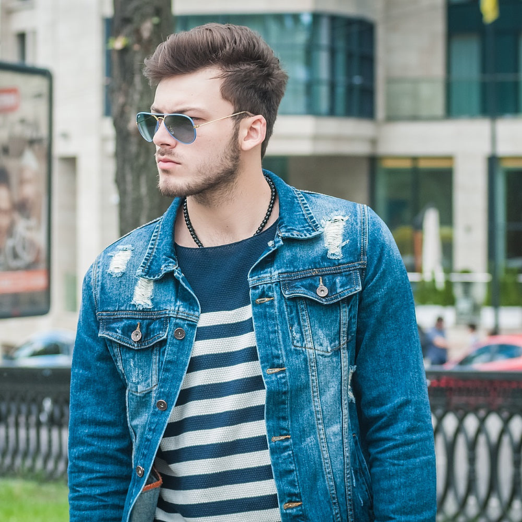 Lentes de Sol Ray Ban Aviator Full Color RB3025JM 001/4M Color Azul Talla 58mm 5