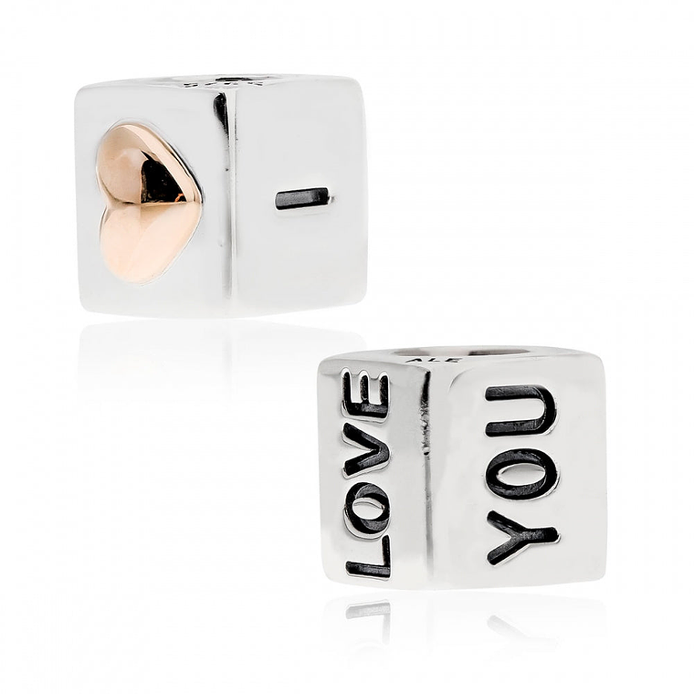 Charm Dije Pandora Original para Mujer 790200 Cubo Te Amo Plata 925 2