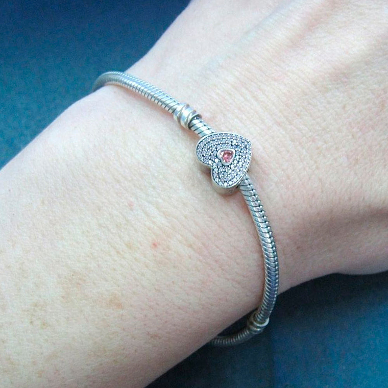 Charm Dije Pandora Original para Mujer 791555CZS Amor Rosa Heart Plata s925 4