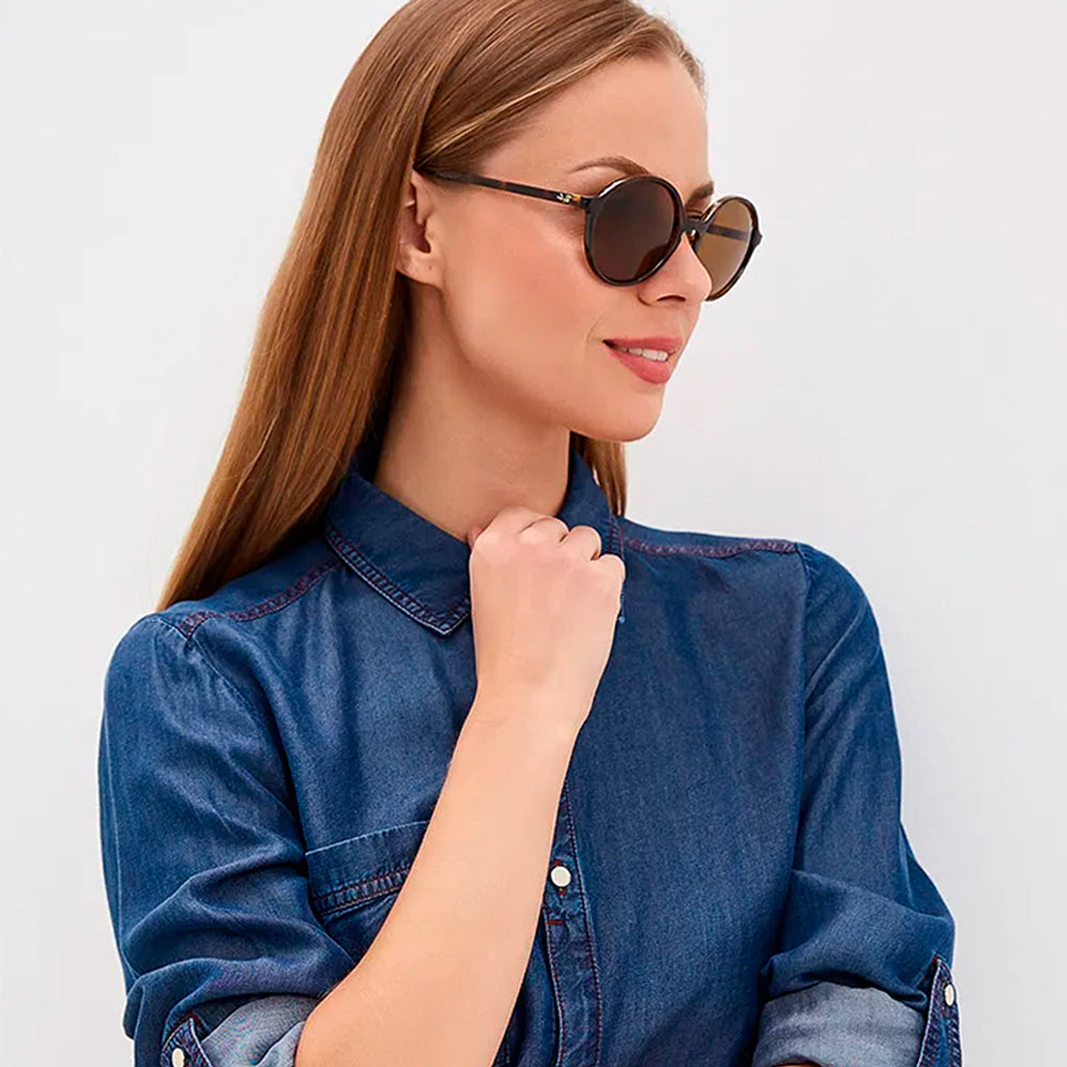 Lentes de Sol Ray Ban Round RB4304 710/73 Color Marron Talla 53mm 7