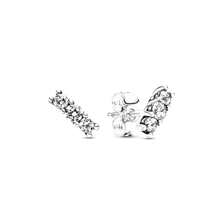 Aretes Pendientes Pandora Tira de Circonitas Tipo Topo 290725CZ Plata 925 1