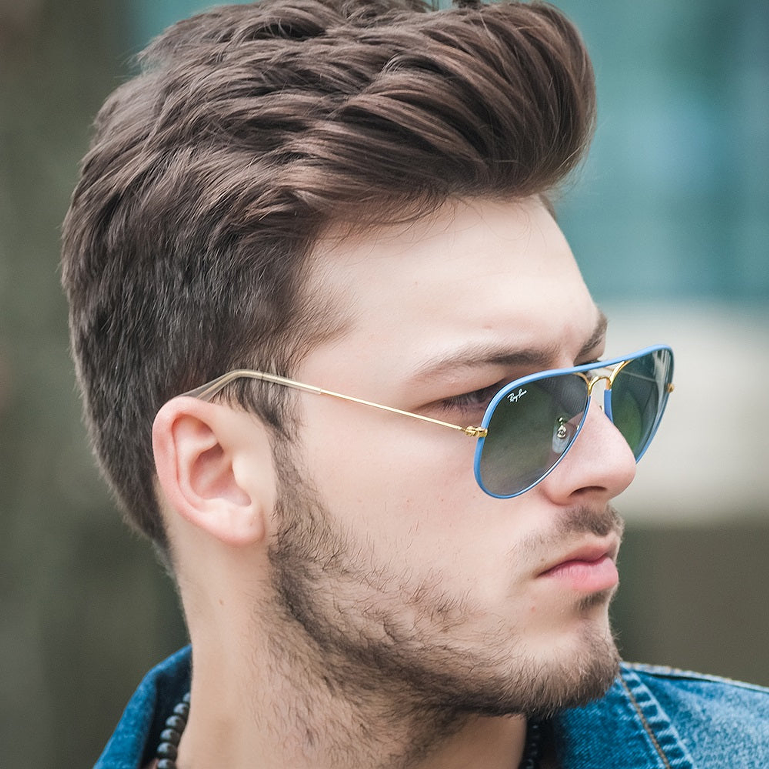 Lentes de Sol Ray Ban Aviator Full Color RB3025JM 001/4M Color Azul Talla 58mm 6