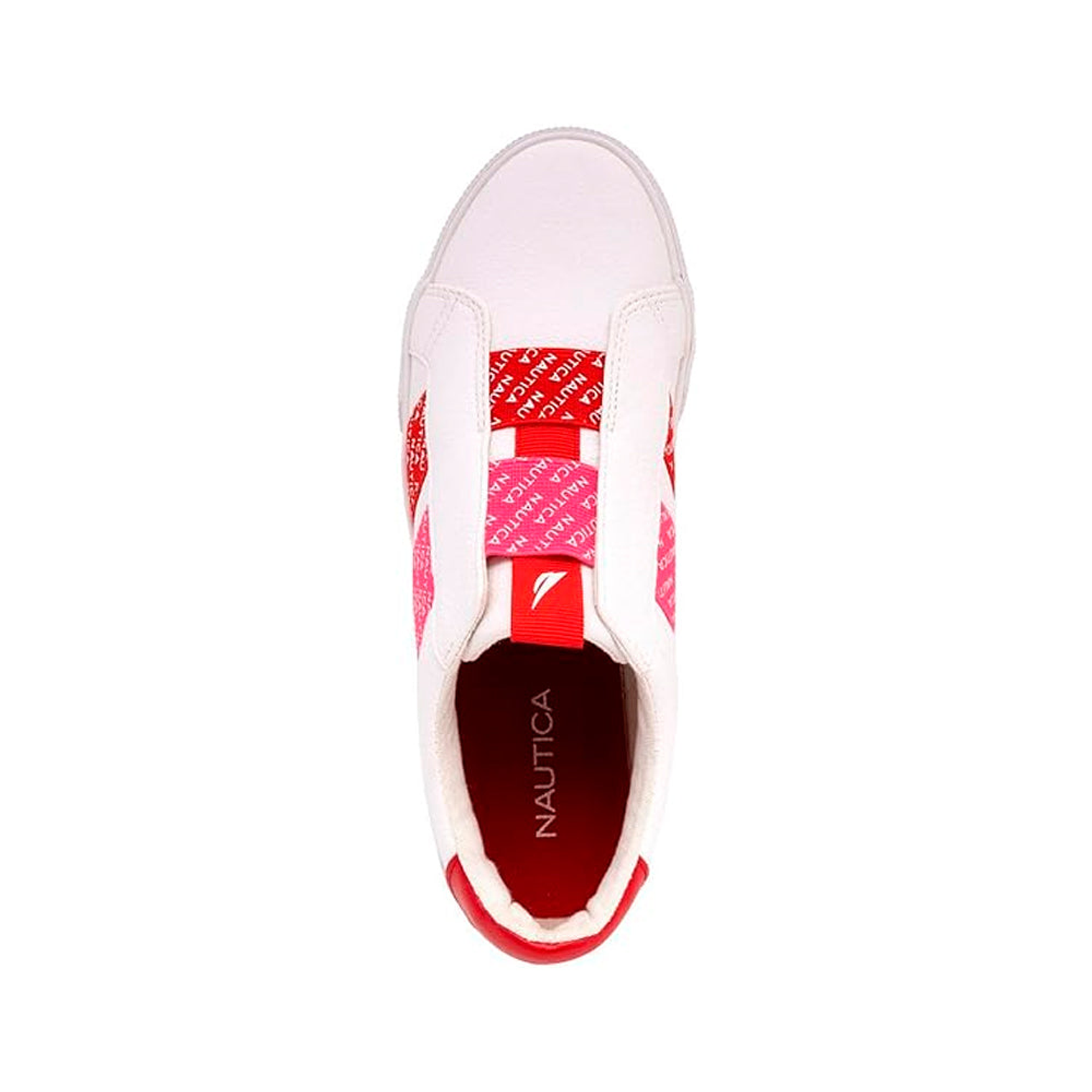 Zapatillas Nautica KW3255 Color Blanco/Rosado Para Mujer Talla 39 5