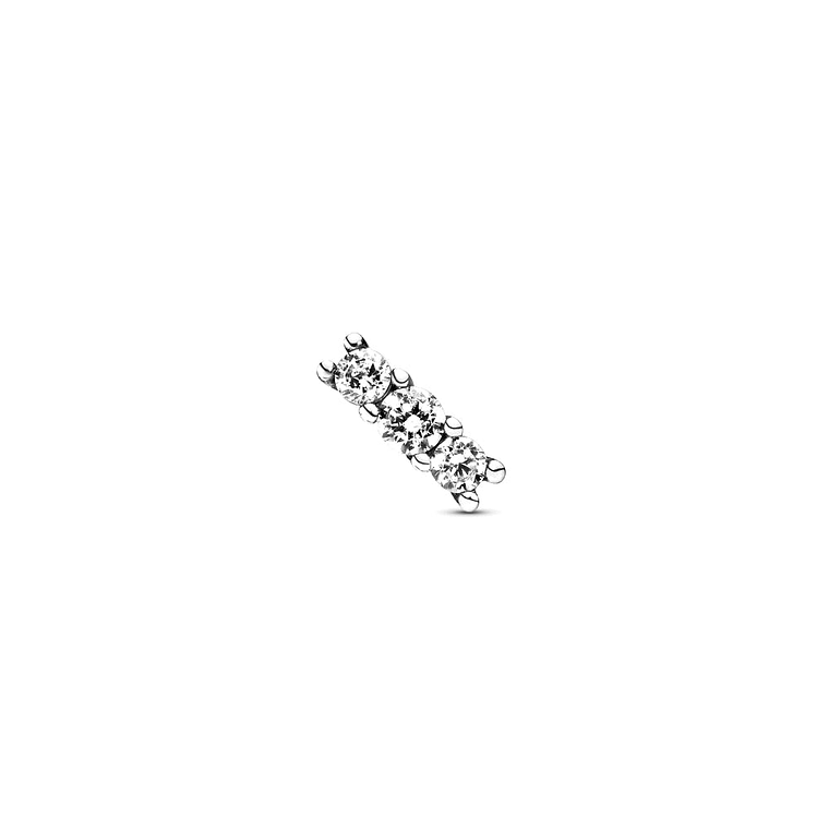 Aretes Pendientes Pandora Tira de Circonitas Tipo Topo 290725CZ Plata 925 2